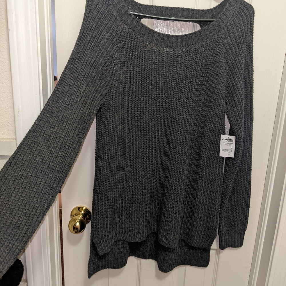 Sweater with open back